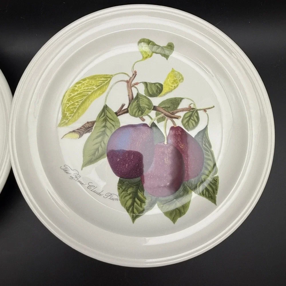 Set Of 4 Portmeirion Pomona Goddess of Fruits Salad Plates 8 1/2